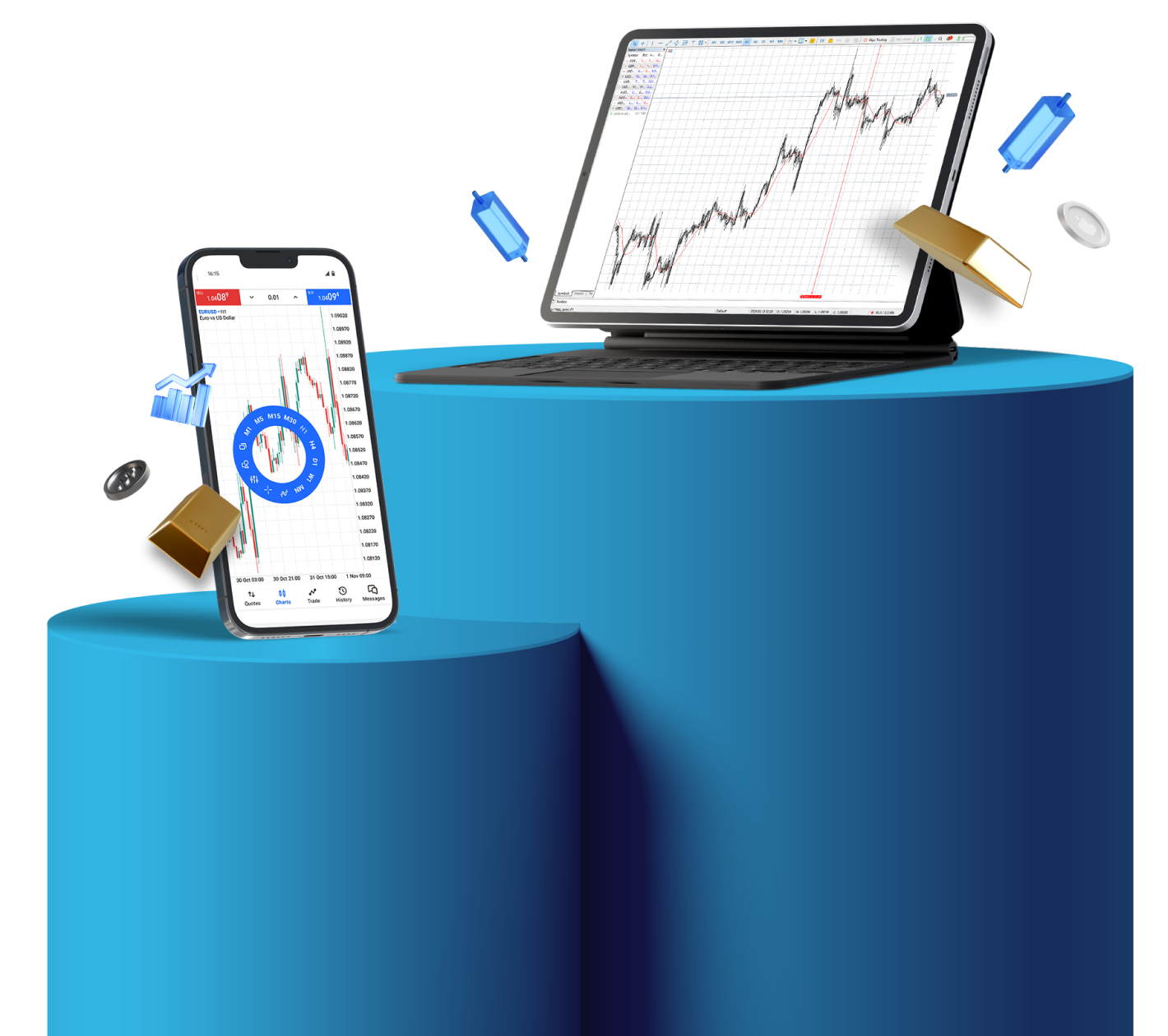 Trader analyzing global markets on MT5